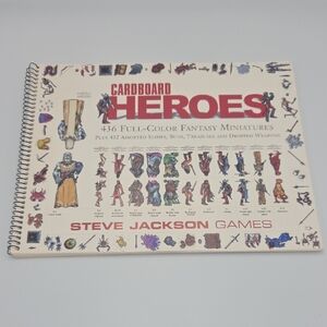 Steve Jackson Cardboard Heroes RPG 436 Full-Color Fantasy Miniatures Book